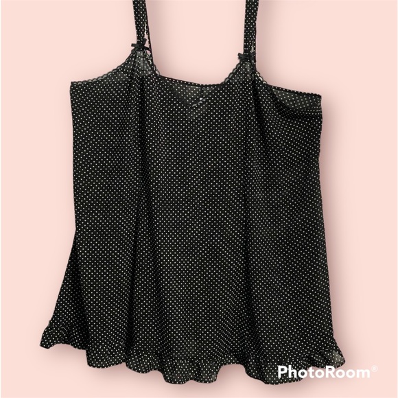 NWOT•Babydoll Black/White Polkadot negligee size 3X - Picture 3 of 10